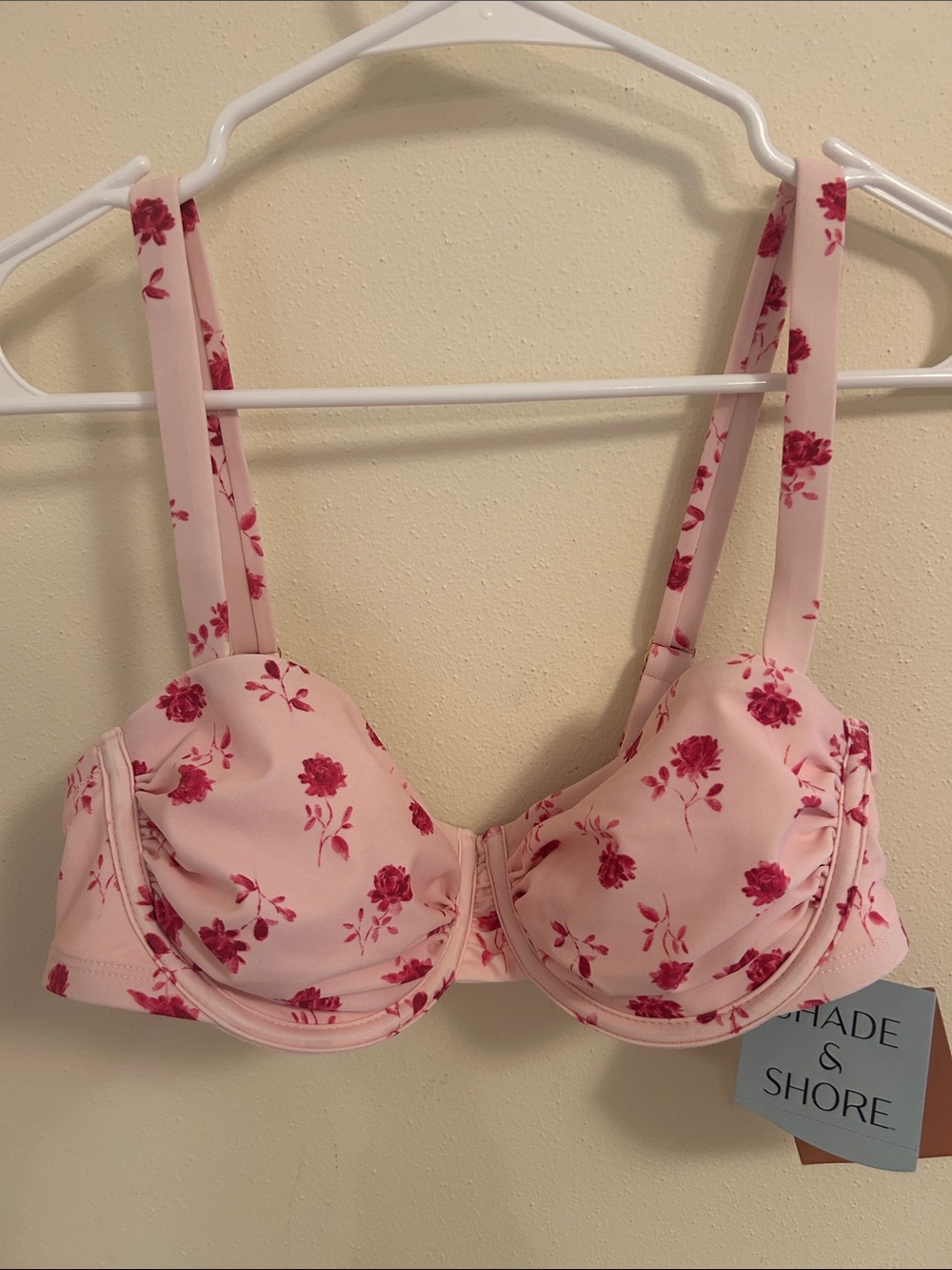Shade & Shore Pink Floral Underwire Bra
